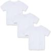 Little Me Baby-Boys Unisex-Baby Newborn Snap Side Tee Shirt 3 Pack(White)