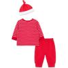 Little Me Clothes for Baby 3-Piece Christmas Santa Jogger Pajama Set, 12 Months