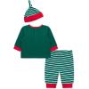 Little Me Clothes for Baby Boys’ and Girls’ 3-Piece Christmas Holiday Pajama Jogger Sets, 3 Months to 12 Months(Evergreen Jingle)