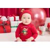 Little Me Clothes for Baby Boys’ and Girls’ 3-Piece Christmas Holiday Pajama Jogger Sets, 3 Months to 12 Months(Holiday Red)