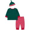 Little Me Clothes for Baby Boys’ and Girls’ 3-Piece Christmas Holiday Pajama Jogger Sets, 3 Months to 12 Months(Red Reindeer)