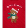 Little Me Clothes for Baby Boys’ and Girls’ 3-Piece Christmas Holiday Pajama Jogger Sets, 3 Months to 12 Months(Xmas Red Bear)