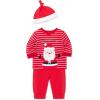 Little Me Clothes for Baby Boys’ and Girls’ 3-Piece Christmas Holiday Pajama Jogger Sets, 3 Months to 12 Months(Xmas Red Santa)