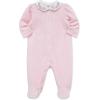 Little Me Clothes for Baby Boys’ and Girls’ Velour Footie Sleeper Rompers(Crystal Rose/White)