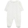 Little Me Clothes for Baby Boys’ and Girls’ Velour Footie Sleeper Rompers(Marshmallow/Gold)