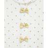 Little Me Clothes for Baby Boys’ and Girls’ Velour Footie Sleeper Rompers(Marshmallow/Gold)