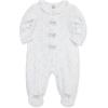 Little Me Clothes for Baby Boys’ and Girls’ Velour Footie Sleeper Rompers(Silver Hearts)