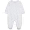 Little Me Clothes for Baby Boys’ and Girls’ Velour Footie Sleeper Rompers(Silver Hearts)