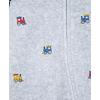 Little Me Clothes for Baby Boys’ and Girls’ Velour Footie Sleeper Rompers(Soft Heather Gray Trains)