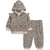 Little Me Clothes for Baby Girls’ 2Pc Hoodie and Matching Pant Set, 12 Months to 4 Toddler(Moonlight Leopard)