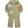 Little Me Clothes for Baby Girls’ 2Pc Hoodie and Matching Pant Set, 12 Months to 4 Toddler(Tea Flower)