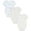 Little Me Clothes for Baby Girls’ 3-Pack 100% Cotton Bodysuits with Full Snap Closures, Baby Essentials, Newborn to 9 Months(Blue Roses)