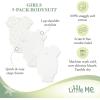 Little Me Clothes for Baby Girls’ 3-Pack 100% Cotton Bodysuits with Full Snap Closures, Baby Essentials, Newborn to 9 Months(Ivory)