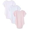 Little Me Clothes for Baby Girls’ 3-Pack 100% Cotton Bodysuits with Full Snap Closures, Baby Essentials, Newborn to 9 Months(Pink)