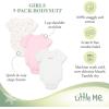 Little Me Clothes for Baby Girls’ 3-Pack 100% Cotton Bodysuits with Full Snap Closures, Baby Essentials, Newborn to 9 Months(Pink Floral)