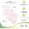 Little Me Clothes for Baby Girls’ 3-Pack 100% Cotton Bodysuits with Full Snap Closures, Baby Essentials, Newborn to 9 Months(Pink/Multi Bear)