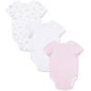 Little Me Clothes for Baby Girls’ 3-Pack 100% Cotton Bodysuits with Full Snap Closures, Baby Essentials, Newborn to 9 Months(White/Multi Bunnies)