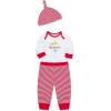 Little Me Clothes for Baby Girls’ Bodysuit, Pant and Hat Set, 3-12 Months(Red)