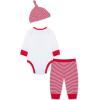 Little Me Clothes for Baby Girls’ Bodysuit, Pant and Hat Set, 3-12 Months(Red)