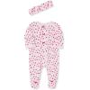 Little Me Clothes for Baby Girls’ Valentine Footie and Headband, 0-9 Months