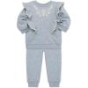 Little Me Clothes for Baby Girl’s and Boy’s 2Pc Tracksuit Set, Sweatshirt and Coordinating Legging, 12 Months – 4 Toddler(Heather Grey)