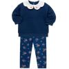 Little Me Clothes for Baby Girl’s and Boy’s 2Pc Tracksuit Set, Sweatshirt and Coordinating Legging, 12 Months – 4 Toddler(Medieval Blue/Multicolor)