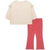 Little Me Clothes for Baby Girl’s and Boy’s 2Pc Tracksuit Set, Sweatshirt and Coordinating Legging, 12 Months – 4 Toddler(Tapioca/Holly Berry)