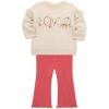 Little Me Clothes for Baby Girl’s and Boy’s 2Pc Tracksuit Set, Sweatshirt and Coordinating Legging, 12 Months – 4 Toddler(Tapioca/Holly Berry)