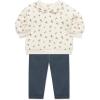 Little Me Clothes for Baby Girl’s and Boy’s 2Pc Tracksuit Set, Sweatshirt and Coordinating Legging, 12 Months – 4 Toddler(Whisper White/Knit Denim)