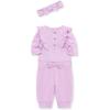 Little Me Simply Baby Clothes for Baby Girls’ 100% Organic Cotton Pant Sets, Joggers, 0-12 Months