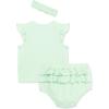 Little Me Simply Essential Solids 100% Organic Clothes for Baby Girls’ Knit 3-Piece Short Set, 3-12 Months