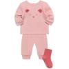 Little Me Simply Essential Solids Gender Neutral 100% Organic Clothes Jogger Set, 3 Months – 12 Months(Quartz Pink/Desert Rose)