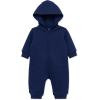 Little Me Simply Essential Solids Gender Neutral Organic Cotton Blend Hooded Coverall, 3 Months – 12 Months(Medieval Blue)