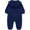 Little Me Simply Essential Solids Gender Neutral Organic Cotton Blend Hooded Coverall, 3 Months – 12 Months(Medieval Blue)