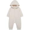 Little Me Simply Essential Solids Gender Neutral Organic Cotton Blend Hooded Coverall, 3 Months – 12 Months(Oatmeal Heather)