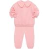 Little Me Simply Essential Solids Organic Cotton Blend for Baby Girls’ Fleece Sweatshirt and Pant Set, 12 Months to 4 Toddler(Quartz Pink)