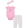Little Me Baby Girls’ Bodysuit and Pant Set, 3-12 Months(Pink)
