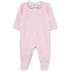 Little Me Clothes for Baby Boys’ and Girls’ Velour Footie Sleeper Rompers(Crystal Rose/White)