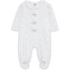 Little Me Clothes for Baby Boys’ and Girls’ Velour Footie Sleeper Rompers(Silver Hearts)