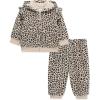 Little Me Clothes for Baby Girls’ 2Pc Hoodie and Matching Pant Set, 12 Months to 4 Toddler(Moonlight Leopard)