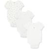 Little Me Clothes for Baby Girls’ 3-Pack 100% Cotton Bodysuits with Full Snap Closures, Baby Essentials, Newborn to 9 Months(Ivory)