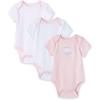 Little Me Clothes for Baby Girls’ 3-Pack 100% Cotton Bodysuits with Full Snap Closures, Baby Essentials, Newborn to 9 Months(Pink)