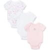Little Me Clothes for Baby Girls’ 3-Pack 100% Cotton Bodysuits with Full Snap Closures, Baby Essentials, Newborn to 9 Months(Pink Watercolor)