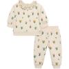 Little Me Clothes for Baby Girl’s and Boy’s 2Pc Tracksuit Set, Sweatshirt and Coordinating Legging, 12 Months – 4 Toddler(Garden Floral)