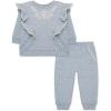 Little Me Clothes for Baby Girl’s and Boy’s 2Pc Tracksuit Set, Sweatshirt and Coordinating Legging, 12 Months – 4 Toddler(Heather Grey)