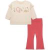 Little Me Clothes for Baby Girl’s and Boy’s 2Pc Tracksuit Set, Sweatshirt and Coordinating Legging, 12 Months – 4 Toddler(Tapioca/Holly Berry)