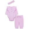 Little Me Simply Baby Clothes for Baby Girls’ 100% Organic Cotton Pant Sets, Joggers, 0-12 Months