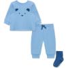 Little Me Simply Essential Solids Gender Neutral 100% Organic Clothes Jogger Set, 3 Months – 12 Months(Placid Blue)