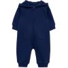 Little Me Simply Essential Solids Gender Neutral Organic Cotton Blend Hooded Coverall, 3 Months – 12 Months(Medieval Blue)