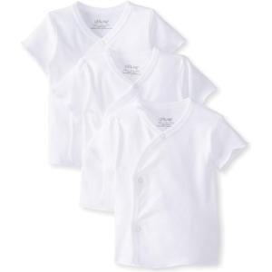 Little Me Baby-Boys Unisex-Baby Newborn Snap Side Tee Shirt 3 Pack(White)
